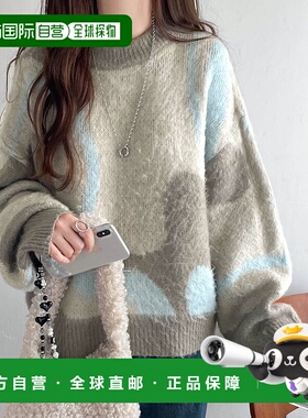 1h可退 日本直邮Classical Elf 女士波浪纹长毛绒针织衫 ce126024