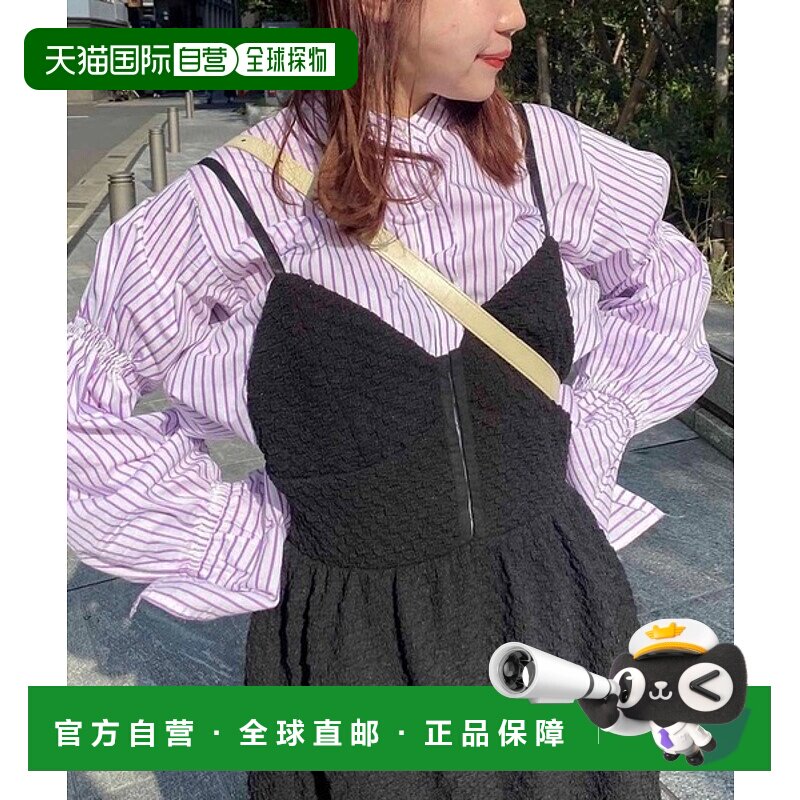 1h可退 日本直邮byYOUANCE女士高腰设计缎面吊带裙 YA24SP12L0002