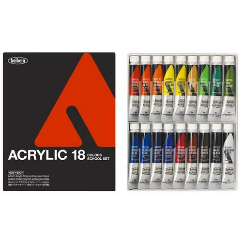 Японский пигментированный акрил, комплект, краска, 12 мл, 18 цветов