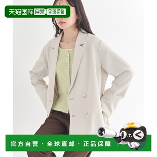 外套 日本直邮earth 0100144040 西装 金扣修身 music&ecology 女装