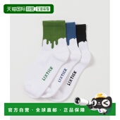 1h可退 UMA7LIXTICK9TH 袜子 日本直邮LIXTICK男士 drip图案3双装