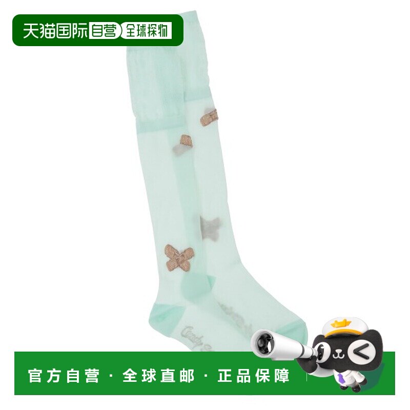 Candy Stripper 女士 蕾丝叠穿风医用胶布图案高筒袜 1263907