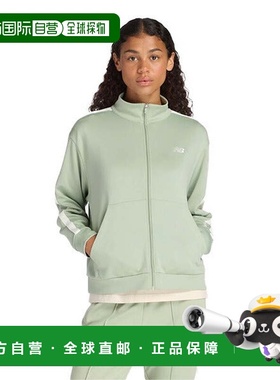 日本直邮NEW BALANCE 女士针织运动夹克长袖 [AWJ51505-GAS] 运动
