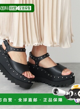 日本直邮Stella McCartney Elyse 厚底凉鞋 黑色 女士 810201 w1d