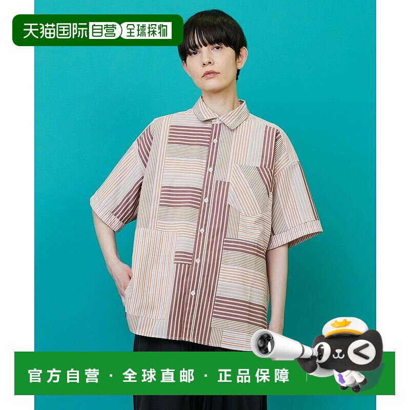 1h可退 日本直邮FRAPBOIS男女同款原创拼接衬衫宽松设计多口袋细
