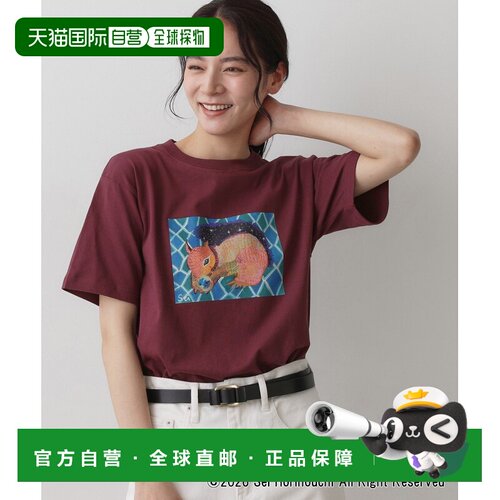 日本直邮Dessin 女士 联名款动物印花T恤 F5817704202602