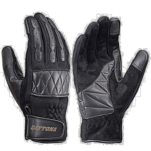 【日本直邮】DAYTONA手套 XL 山羊皮可触屏 春夏真皮革HBG-065黑1