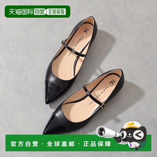 日本直邮FABIO RUSCONI 尖头皮革女鞋 FA933BW021533 黑色单鞋