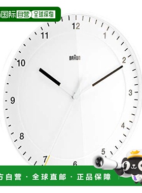 【日本直邮】Braun博朗 壁挂表 Analogue Wall Clock  BC17W 白色