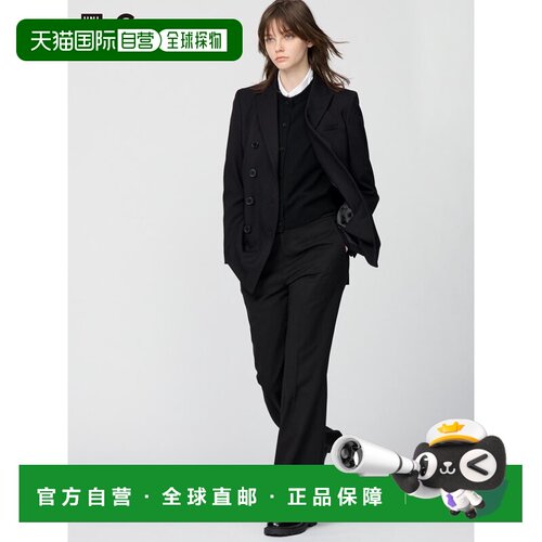 日本直邮UNIQLO女款舒适长裤休闲裤479702-09优衣库羊毛阔腿裤