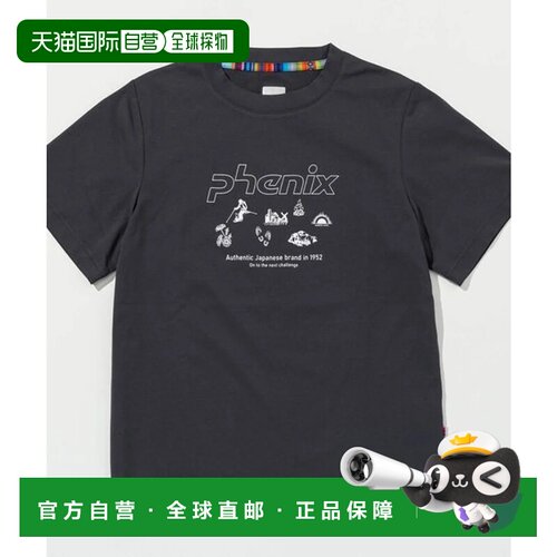 日本直邮Phenix GRAPHIC S/Stee 炭灰色短袖