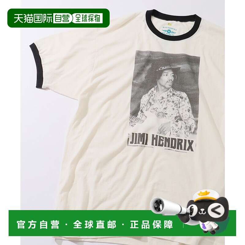 1h可退 日本直邮BLUESCENTRIC 男装 别注 Jimi Hendrix 摇滚图案