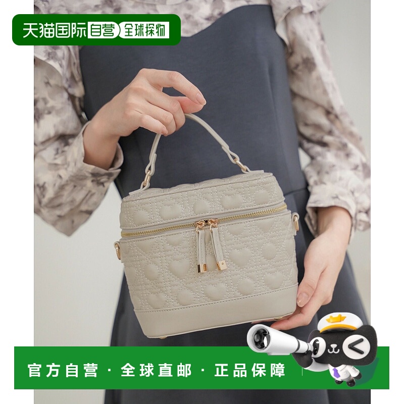 1h可退 日本直邮le reve vaniller 女士心形图案拼接手提包 双拉