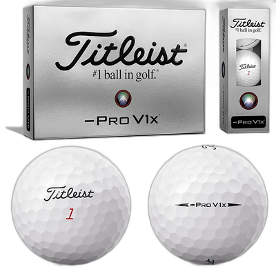 日本直邮Titleist PRO V1x LEFT DASH 左冲程高尔夫球 1 打（12