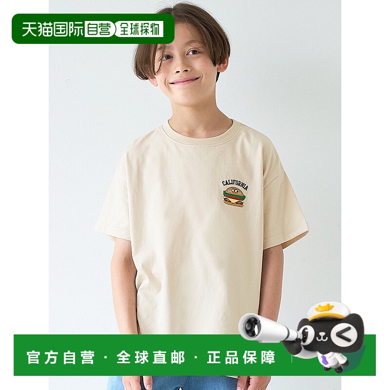 日本直邮coca Kids 刺绣T恤短袖半袖上衣