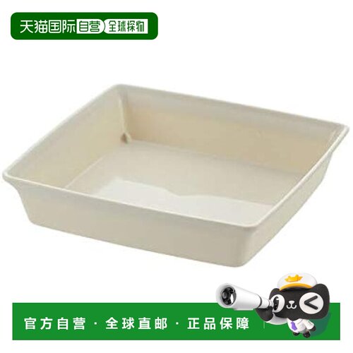 【日本直邮】Richell 塑料锅托 Foret 方形盘子 8 号 白色 白色