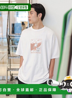 1h可退 日本直邮BEAMS T × Shiomi Wada 男士印花短袖T恤 750812