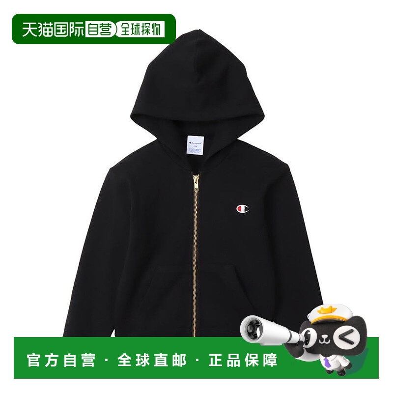 日本直邮Champion Kids 童装拉链连帽卫衣 CK-Y102 070（牛津灰）