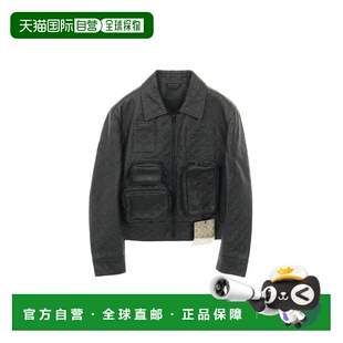 日本直邮中古LV路易威登男A级95新Jacket夹克外套牛皮外套黑色BRA