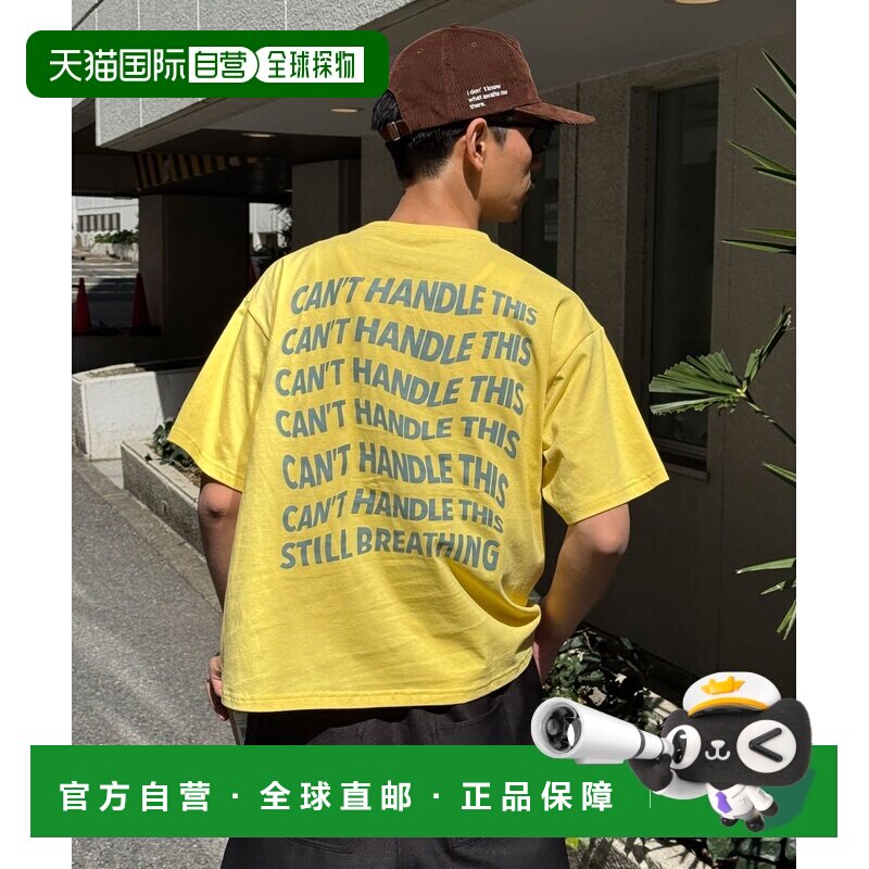 日本直邮CIAOPANIC 男女同款 波纹后背logo纯棉T恤 CPZ2061406A00