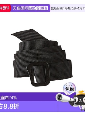 日潮跑腿Patagonia巴塔哥尼亚男士腰带黑色摩擦再生尼龙织带59179