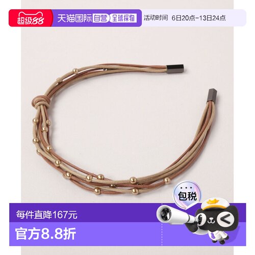 日本直邮CA4LA女士蜡绳发带 个性珠饰设计 轻盈舒适 SHK01311发箍