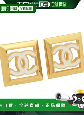 日本直邮香奈儿 CHANEL 耳环 CC标志 金色 白色 女士 CHANEL ABD8