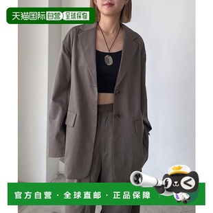 日本直邮PAGEBOY 外套 女士 宽松格纹混纺西装 斜纹后 春款 1h可退