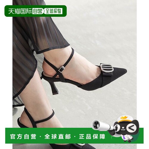 日本直邮RANDA 视觉部件系带高跟鞋 单鞋 黑色 RA041BW016226