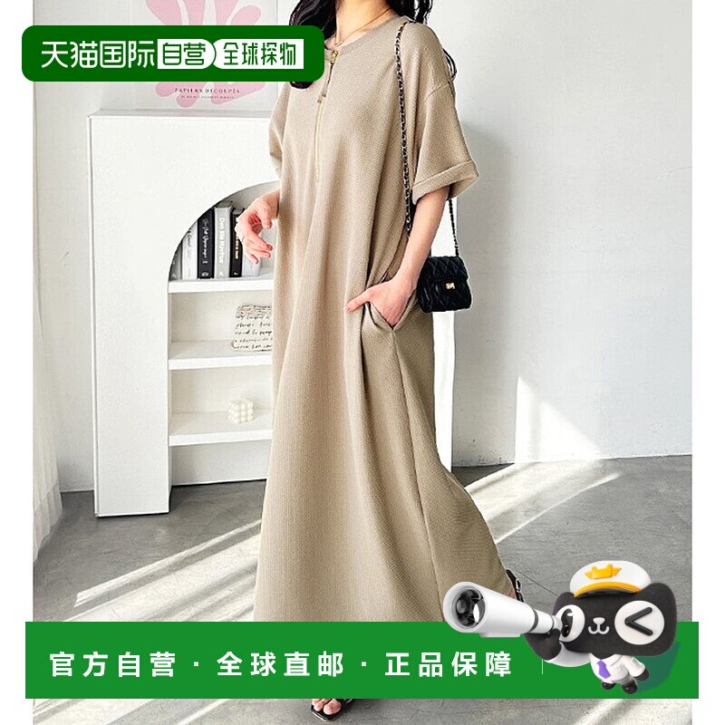 日本直邮GeeRA 接触冷感前后2WAY半拉链T恤连衣裙 R04609EW018382