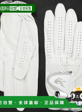 【日本直邮】KASCO DnaSheep女士真皮高尔夫手套GF-2012LW一对 白