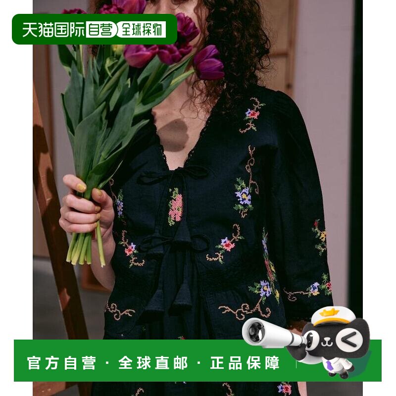 1h可退 日本直邮Freada 女装 印度风花卉十字绣蕾丝短外套 180225