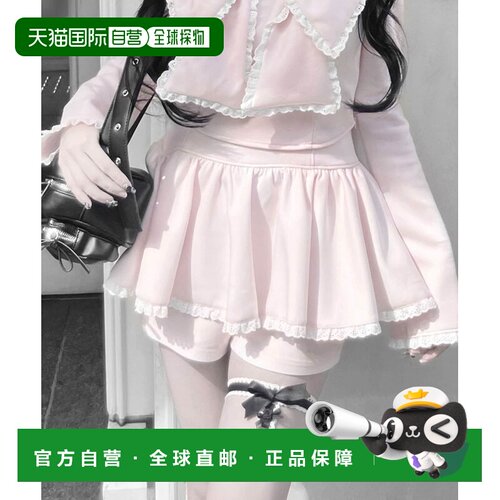 日本直邮OLIVE des OLIVE 女装 Miko联名 荷叶边短款裙裤 松紧腰