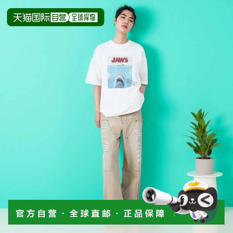1h可退 日本直邮WEGO 2025春夏款JAWS电影图案T恤 MC25SS03M0004