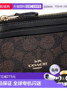 日本直邮COACH CW870女士带钥匙圈签名款钱包 [CO078DW017467]