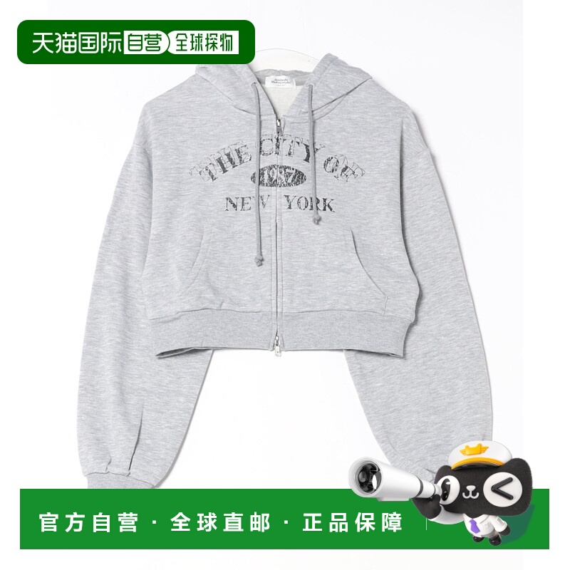 1h可退 日本直邮SPINNS 女装短款拉链连帽衫 韩国休闲风格 358036