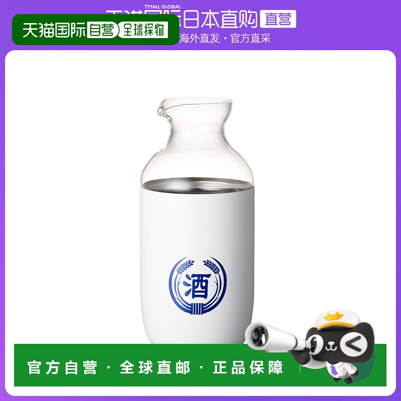 【日本直邮】Doshisha 德利酒瓶 白 360ml ON度CZone波浪 OZNN-36