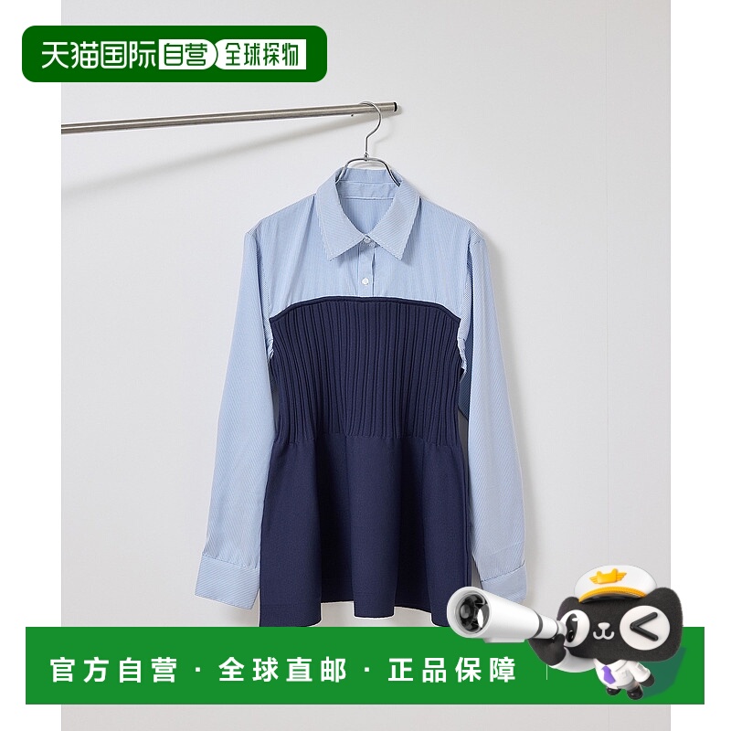 1h可退 日本直邮ROPE' PICNIC 若佩尼 女装 衬衫拼接荷叶边针织上