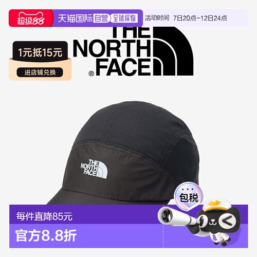 日本直邮THE NORTH FACE 帽子 男女通用 越野帽 NN02402 黑色 K