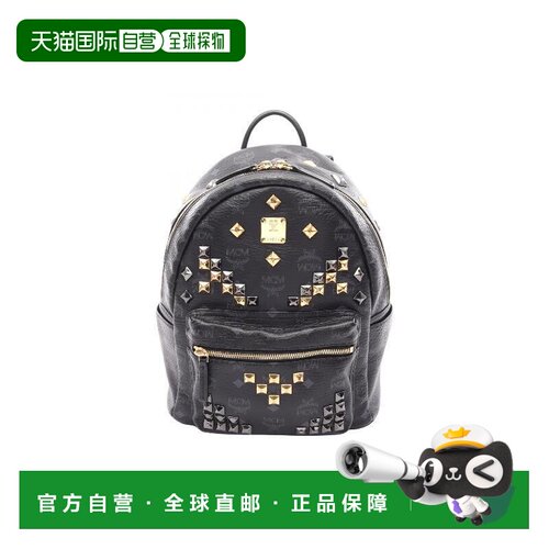 日本直邮中古MCMMCM女包A级95新backpack rucksack背包帆布背包牛