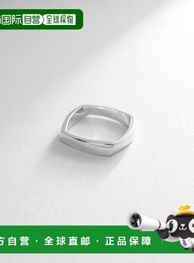 日潮跑腿COCOSHNIK 银色方形戒指 405-66210配饰指环