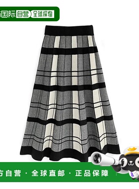 日本直邮日潮 GRL格子针织百褶裙pa038半身裙包臀裙a字裙