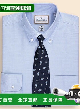 日本直邮Brooks 奢华棉质微犬牙格正装衬衫 Regular Fit [9757376