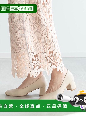 日本直邮Randa 可行走美脚方头V领浅口鞋 RA041BW14515 黑色女鞋