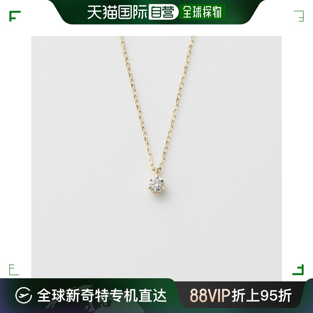 日本直邮日潮 agete阿卡朵 K18钻石项链（0.05克拉）白色均码