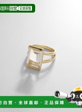 日潮跑腿COCOSHNIK 18K金 石英戒指 10宝石精致时尚