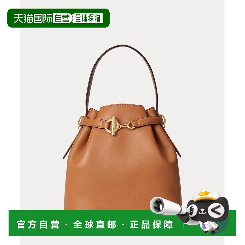 日本直邮Lauren Ralph Lauren 女士 中号皮革水桶包 WALRBAGCEQ20