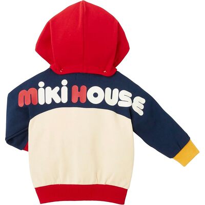 【日本直邮】MIKIhouse连帽外套 10-3729-491 拉链款 日本制 儿童