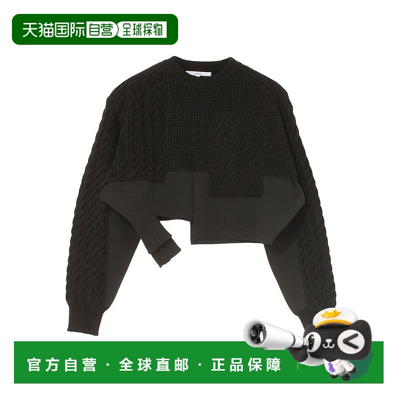 1h可退 日本直邮UN3D. 女装 宽松短款针织上衣 半拉链设计 522562