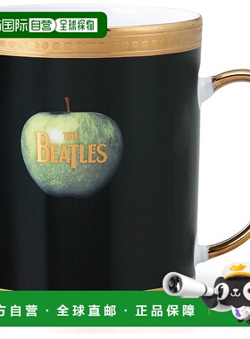 【日本直邮】披头士乐队高级陶瓷杯 (350 毫升) 高级苹果黑色 BT3